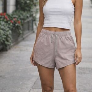 Lululemon Athletica Lounge Shorts Women’s Dusty Pink Drawstring Soft Athleisure